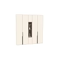 Modern Neutral Toned Decorative Cabinet With Open Shelf Dried Flowers White Vase And Stones
