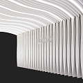 Modern Ceiling Special-shaped Grille Ceiling Wave Office Ceiling Hall Ceiling Hotel Front Desk Background Exhibition Hall Meeting Grille Ceiling 3d model