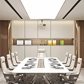 Modern Conference Room at UPenn University with Long Table Ergonomic Chairs and Laptops