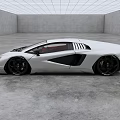 Silver Sleek Sports Car With Modern Design And Black Wheels In Minimalist Indoor Setting