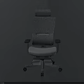 Gray Office Chair With High Back Armrests Adjustable Seat And Wheels