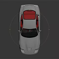 Shiny Silver Sports Car Featuring Red Leather Seats Sleek Aerodynamic Body And Reflective Exterior Surface
