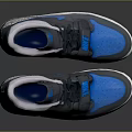 Stylish Blue Gray Sneakers With Leopard Print Details Velcro Strap And White Sole