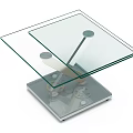 Modern Glass Top Coffee Table With Metal Legs And Contemporary Design