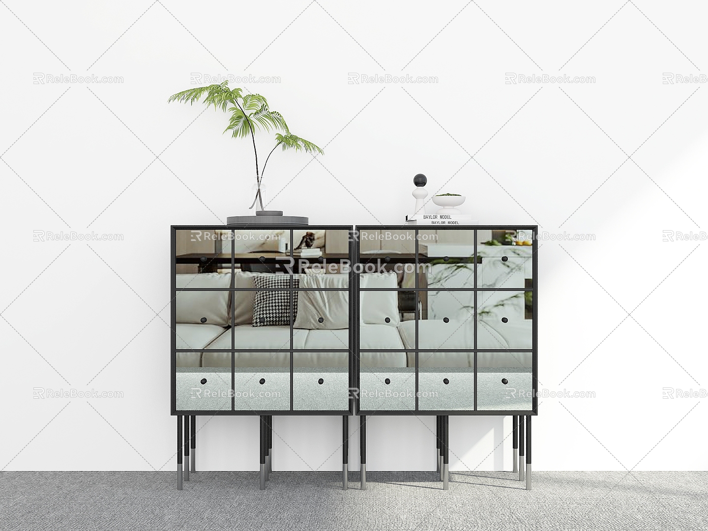 Modern Side Cabinet Entrance Cabinet Sideboard Decorative Cabinet Side Cabinet 3d model