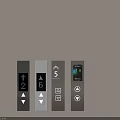 Elevator Control Panels With Modern Design Digital Displays Floor Numbers And Arrow Buttons 3d model