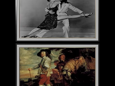 Technology Exhibition Hall Showcasing Vintage Artworks And Classic Paintings 3d model