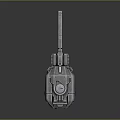 Futuristic Sci Fi Weapon 3D Model With Metallic Body Long Barrel And Circular Core 3d model