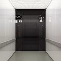 Modern elevator car 3d model
