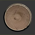 Ancient Carved Pottery Jar With Eye Motifs Grid Designs And Cracks
