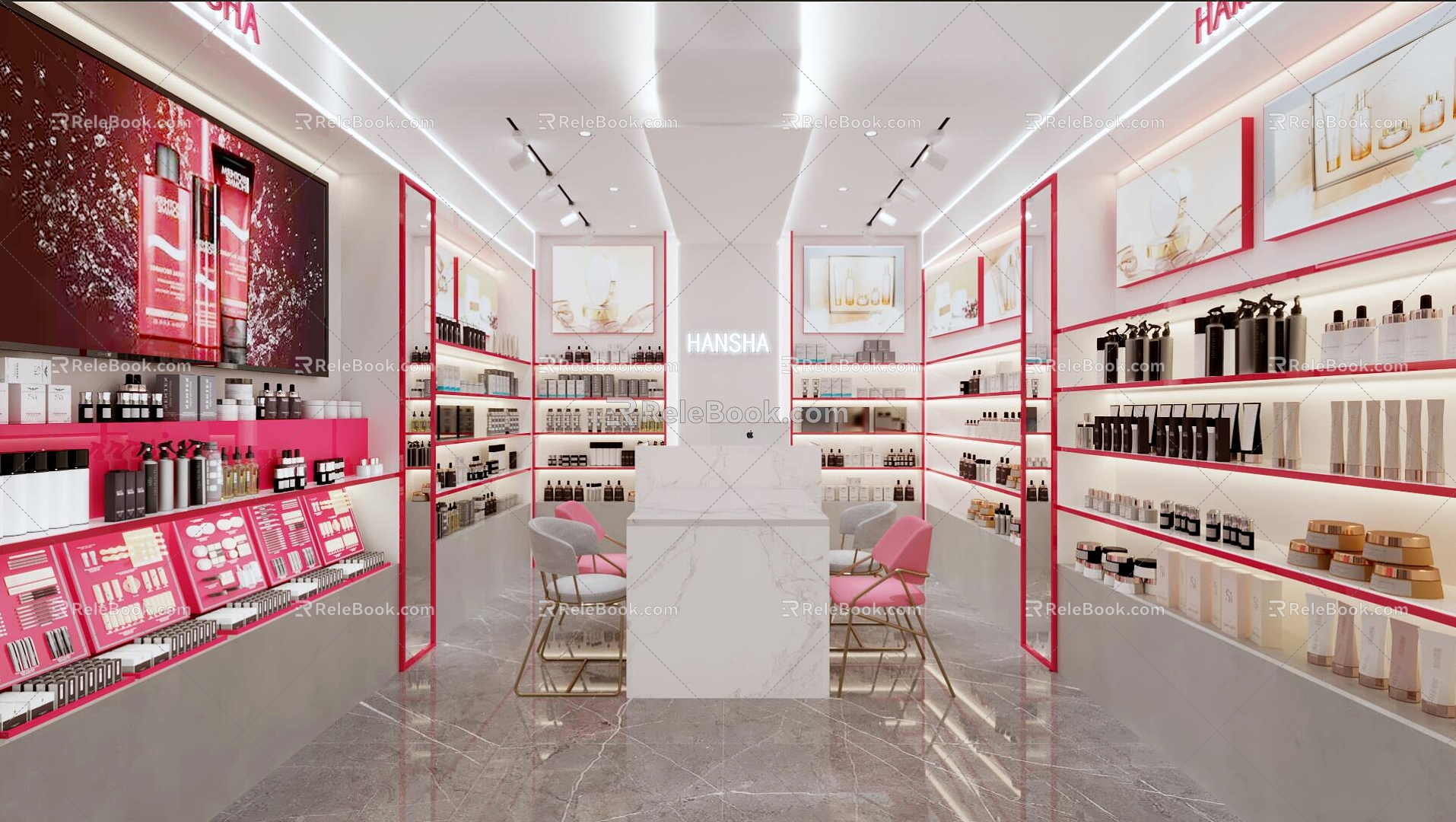 Cosmetics Store Beauty Store Skincare Store 3d model