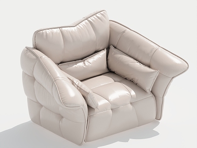 Jane European single sofa leisure single chair 3d model