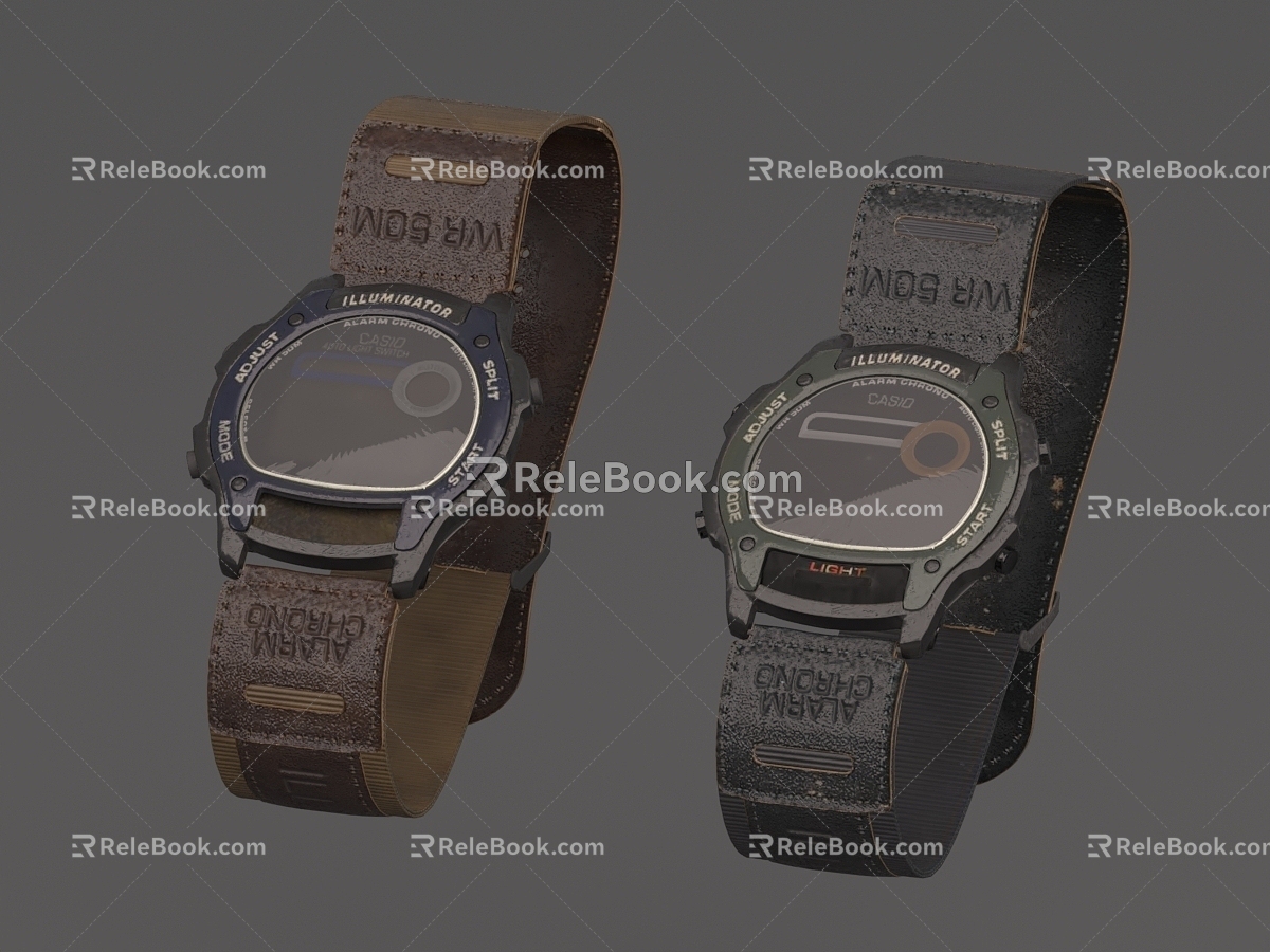 watches vintage watches casio mechanical watches 3d model