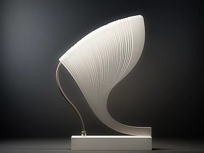 Elegant Modern Floor Lamp With Textured White Shade Metal Stand And Square Base 3d model
