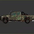 Camouflage Painted Utility Pickup Truck For Off Road