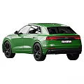Green Audi SUV Exterior Design with Black Wheels Front Rear Views
