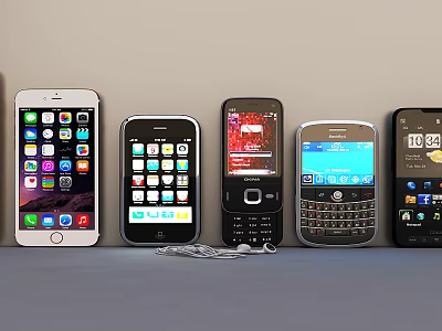 Modern mobile phone mobile phone combination 3d model Modern mobile phone mobile phone combination 3d model