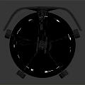 Modern Black Office Chair Swivel Function With Curved Backrest Round Seat Wheeled Base