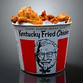 Crispy Kentucky Fried Chicken Pieces In Colonel Sanders Original Recipe Bucket