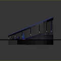 Blue Drop Shaped Modern Building With Transparent Top Cloud Like Base And Illuminated Structure