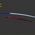 Traditional Japanese Samurai Sword Silver Sharp Blade Red Black Striped Handle Black Scabbard RONIN Text