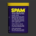 SPAM Canned Meat Product With Yellow Lid And Blue Can Design
