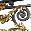 Modern Railing Modern Iron Railing Fence Carved Guardrail 3d model