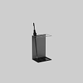 Modern Minimalist Umbrella Stand With Black Umbrella And Sturdy Metal Design