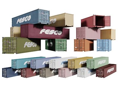 modern container 3d model