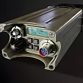 Portable Industrial Equipment With Digital Display Control Panel Knobs Connectors And Metal Casing