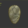 Natural Stone Artisan Piece With Smooth Teardrop Shape And Unique Gray Brown Texture