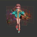 Modern Game Character Dance Girl Dancing Girl Disco Dancing Girl 3d model