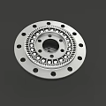 High Precision Industrial Machinery Component With Gear And Flange Design 3d model