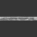 Gray Industrial Metal Long Strip Component With Structural Holes And Grooves