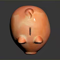 Orange Piggy Bank Classic Pig Shape As Practical Household Item For Saving Money