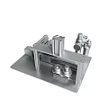 Industrial Silver Metal Mechanical Structure With Cylinder Bracket And Base Components 3d model