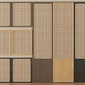 Stylish Wardrobe Doors With Rattan Grid Design Various Colors And Sizes