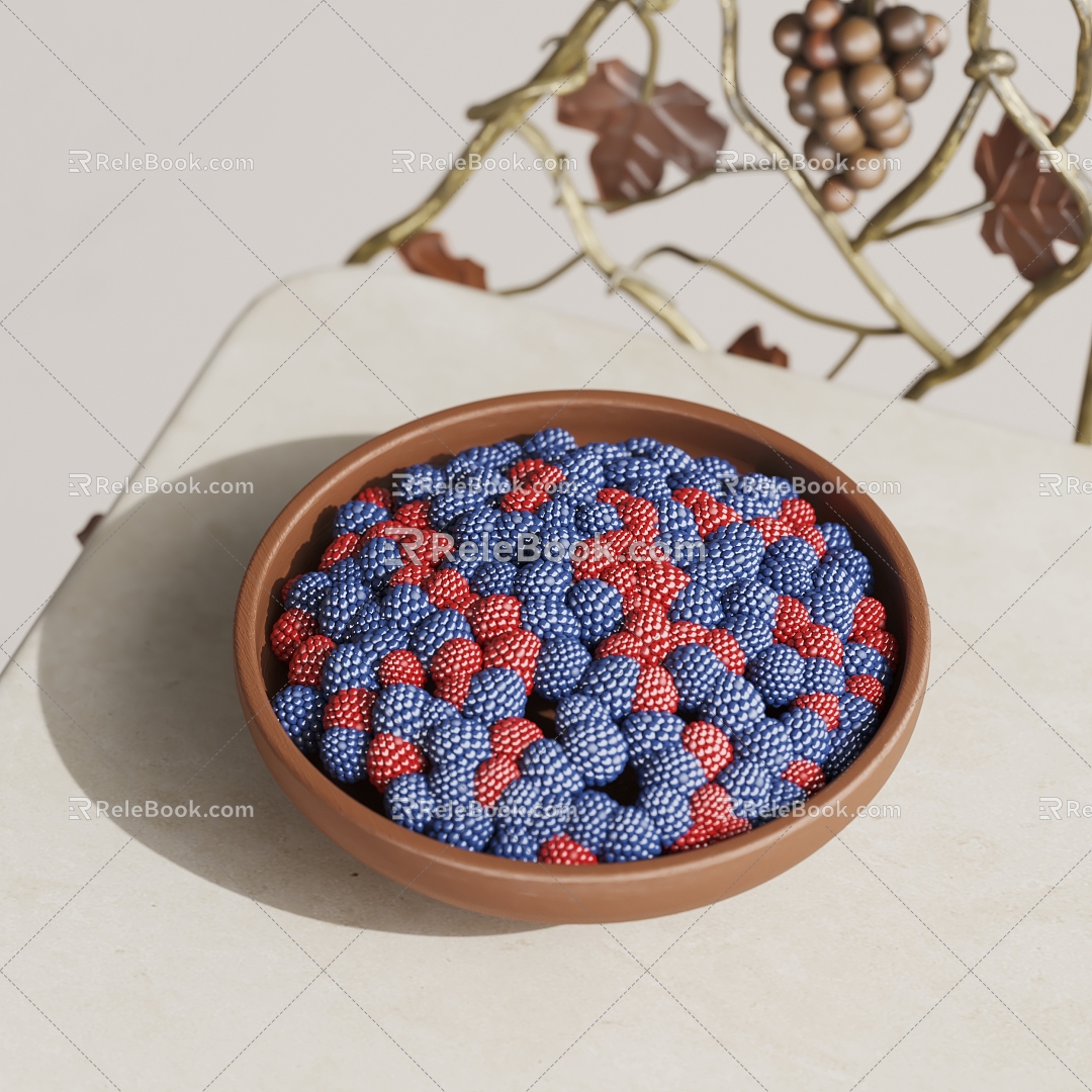 Modern fruit fruit plate 3d model