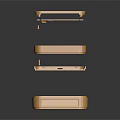 Golden Metal Electronic Device Enclosure Components With Stacked Design And Shiny Surface