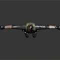 Female Game Film Character In Camouflage Pants Black Tank Top Green Tactical Vest Arms Outstretched