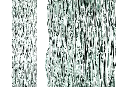 Modern Decorative Green Glass Divider With Wavy Texture For Interior Design 3d model