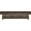 Rustic Wooden Console Table With Multiple Drawers And Natural Wood Design