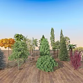 Tech Exhibition Hall Displaying Various Trees And Diverse Plant Species