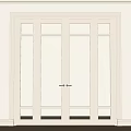 Double-door sliding door 3d model