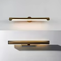 Modern Brass Linear Wall Lamp With Sleek Design And Warm Glow Lighting