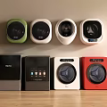 Different Colored Washing Machines With Wall Mounted And Floor Standing Designs