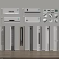 Elegant Modern Air Conditioners And Fans With Wall Mounted Standing Design And Controls
