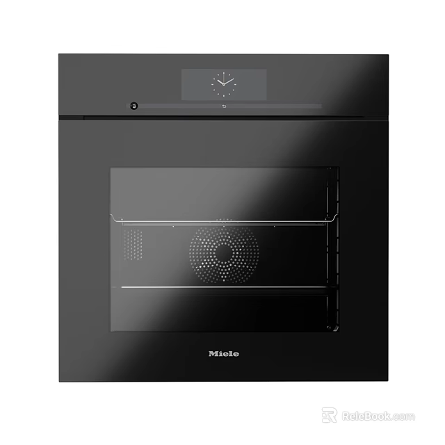 Sleek Miele Black Built in Oven with Glass Door Modern Kitchen Appliance 3d model 