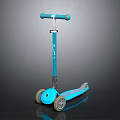 Kids Blue Scooter With Two Wheels Adjustable Handle And Fun Design