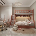 Modern Children's Room Girls Room 3d model